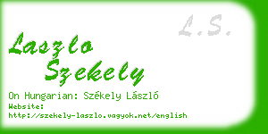 laszlo szekely business card